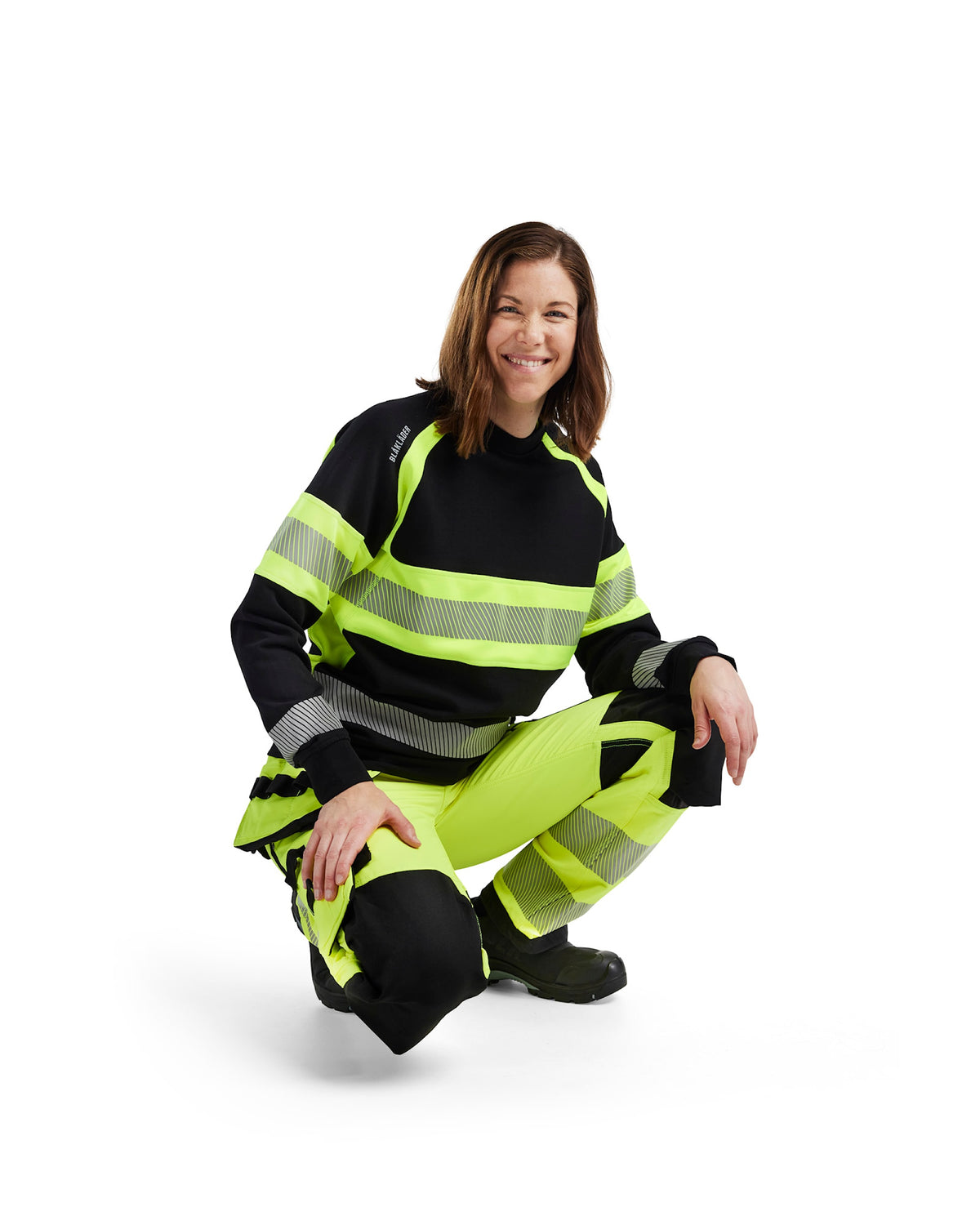 Blåkläder Damen 7197 Warnschutz Stretch Handw.hose – gelb/schwarz