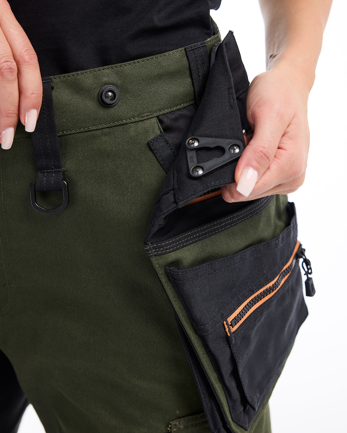 Blåkläder Damen 7175 Arbeitsshorts Striker – waldgrün/rost