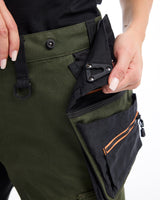 Blåkläder Damen 7175 Arbeitsshorts Striker – waldgrün/rost