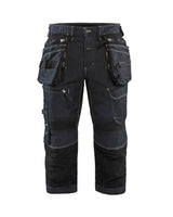Blåkläder 1991 Jeans-Piratenhose Stretch X1900 – marine/schwarz