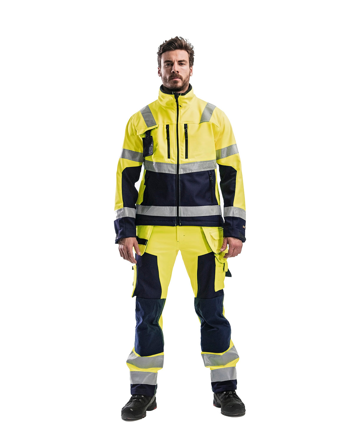 Blåkläder 4900 Warnschutz Softshelljacke – gelb/marine