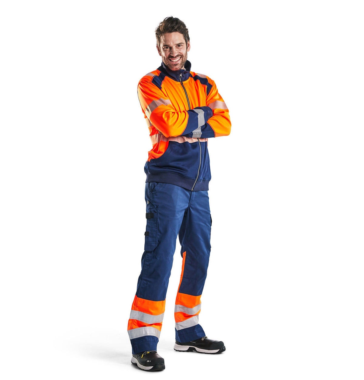 Blåkläder 3558 Warnschutz Sweatjacke – orange/marine