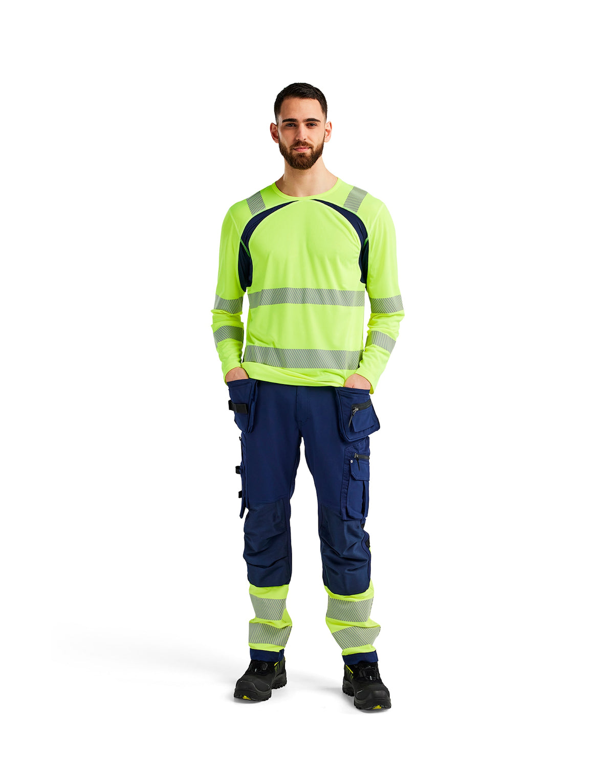 Blåkläder 3599 Warnschutz UV Langarmshirt – gelb/marine