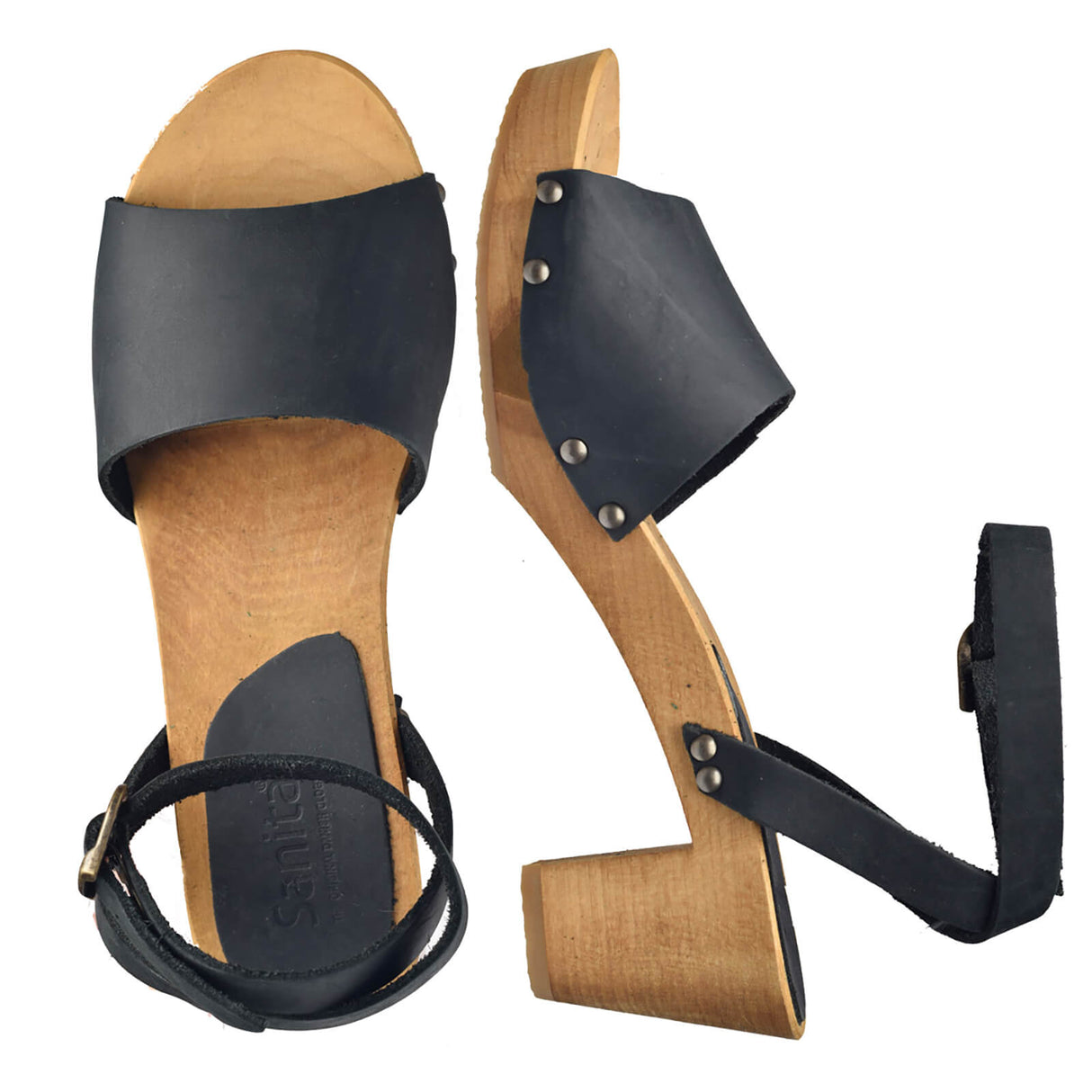 Sanita Wood-Yara Square Flex Sandal Sandale