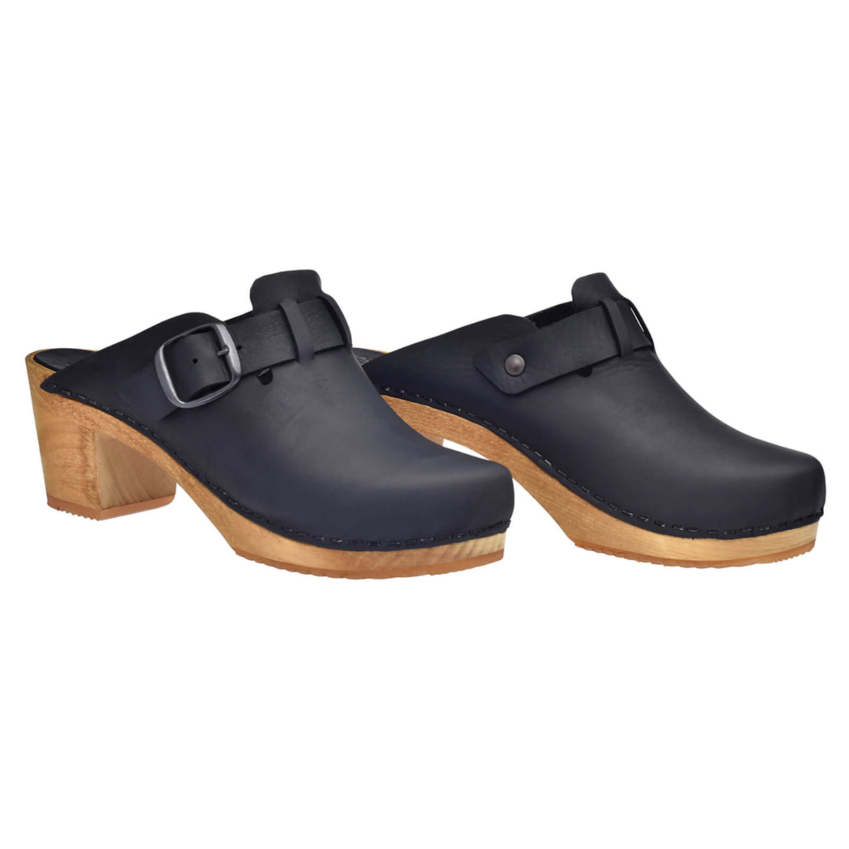 Sanita Wood-Malulo Square Open Clog