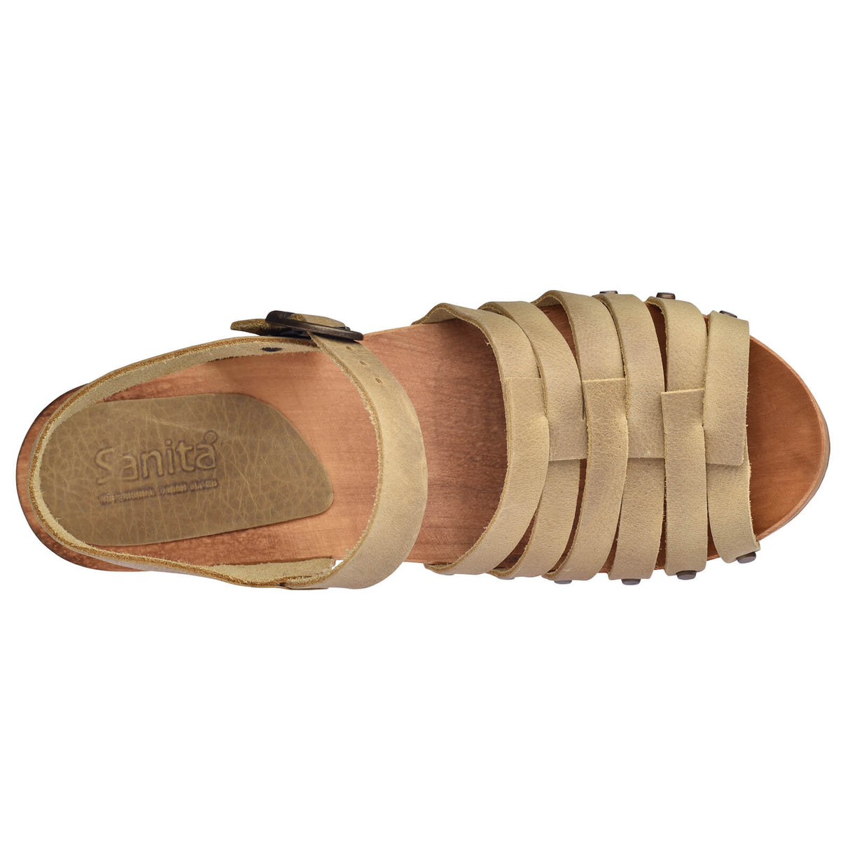 Sanita Wood-Silo Square Sandal Sandale