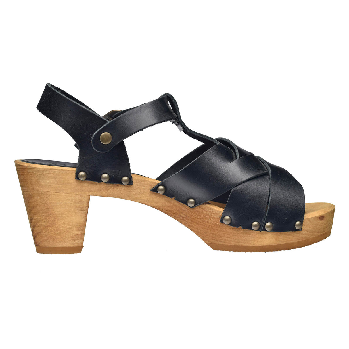 Sanita Wood-Falo Square Sandal Sandale