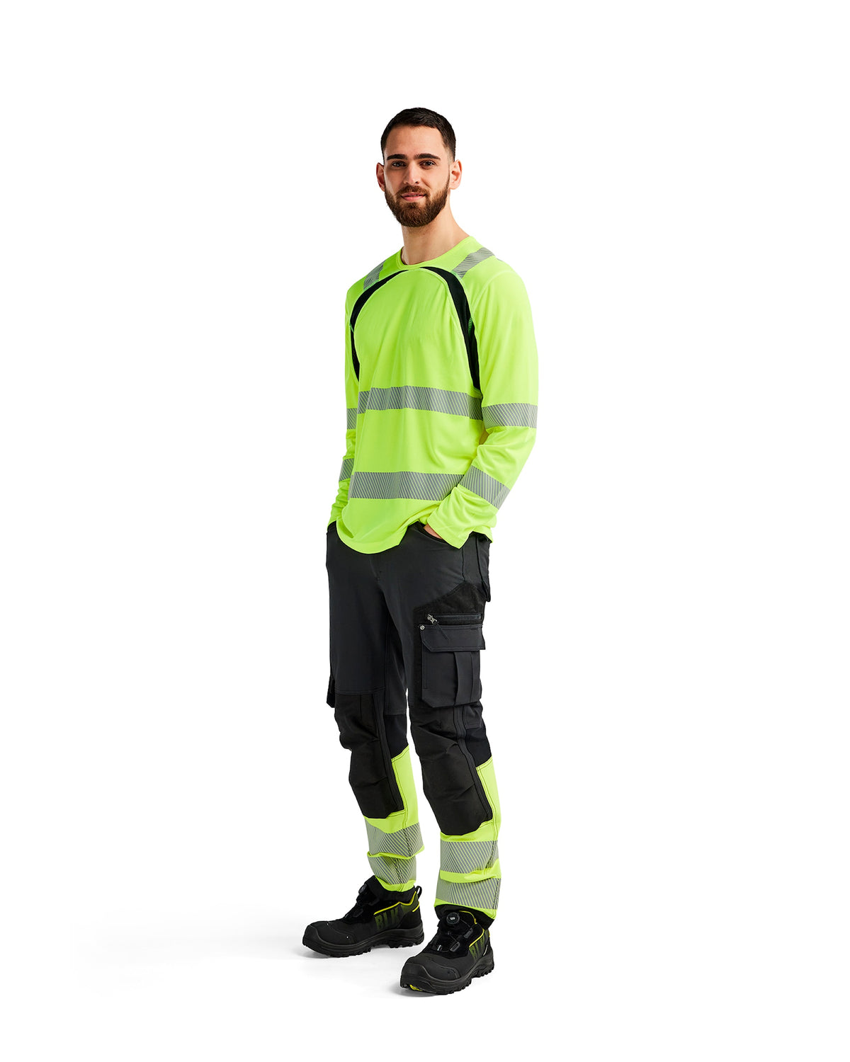 Blåkläder 3599 Warnschutz UV Langarmshirt – gelb/schwarz