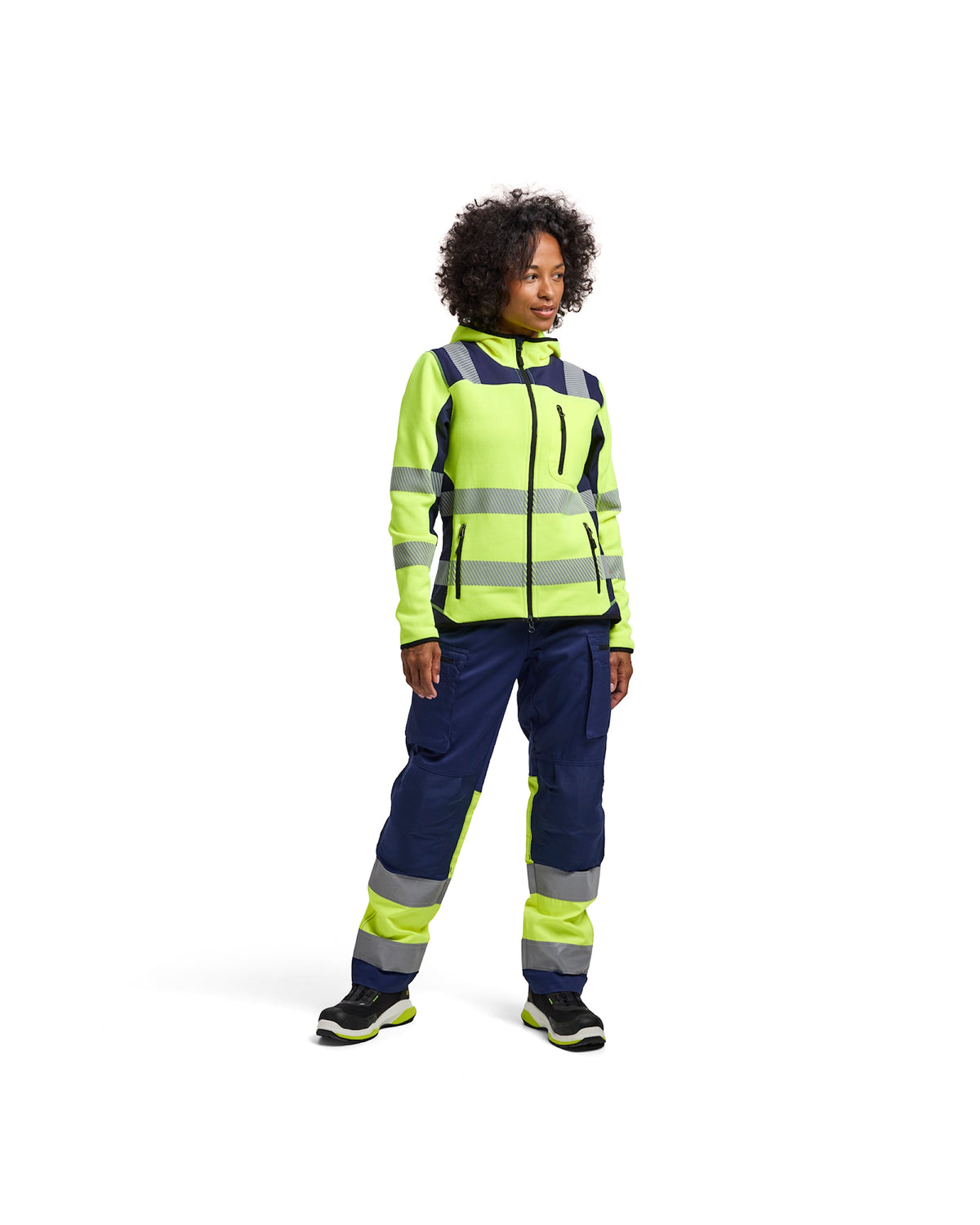 Blåkläder Damen 4967 Warnschutz Strickjacke – gelb/marine