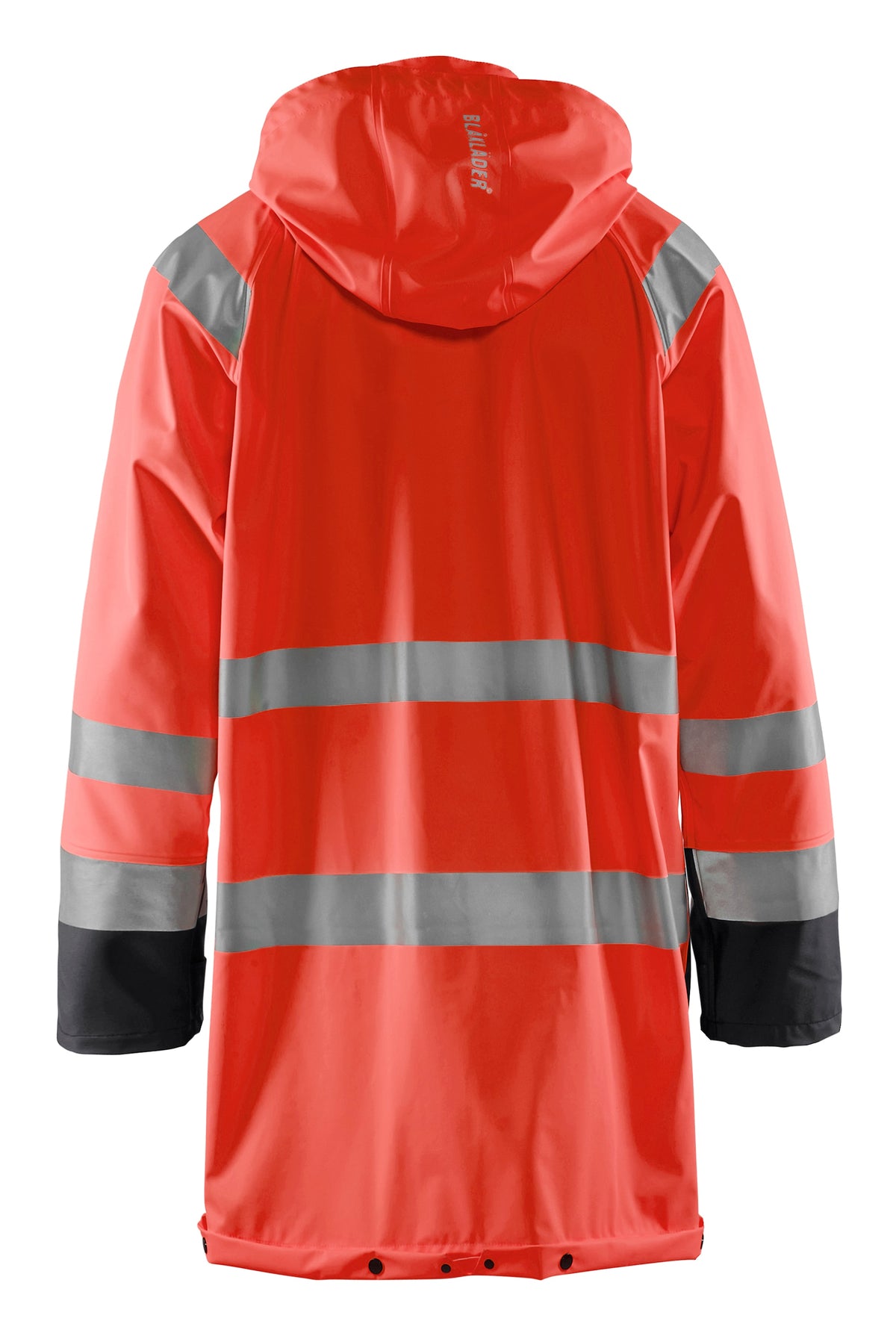 Blåkläder 4324 Level 1 Warnschutz Regenmantel – rot/schwarz