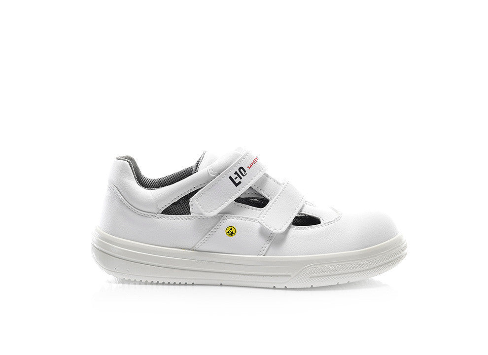 Elten Pure Easy Low ESD S1 Sicherheitssandale weiß – weiß