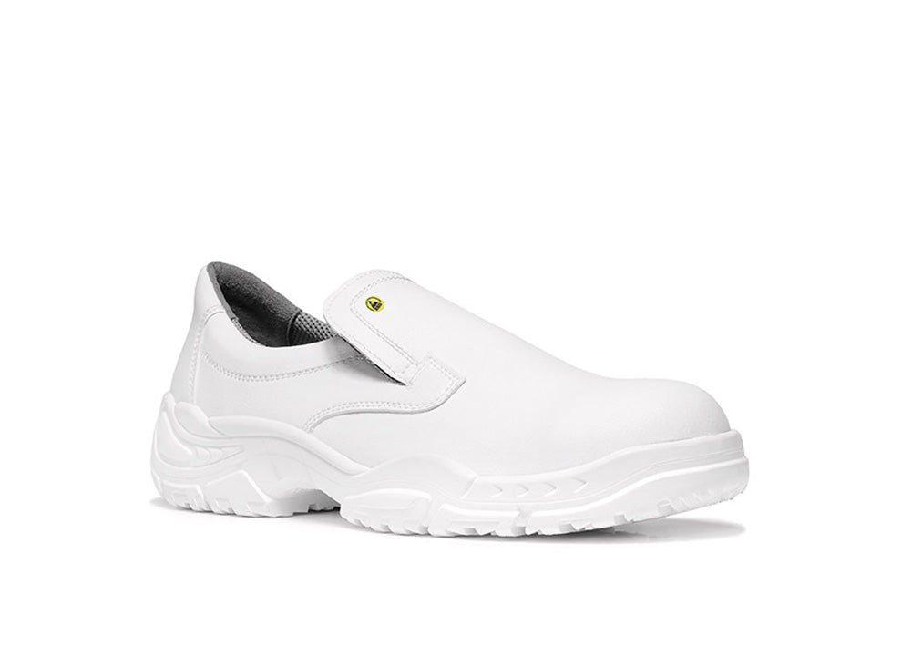 Elten Slipper Low S2 Sicherheitshalbschuh weiß – weiß
