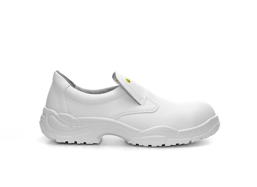 Elten Slipper Low S2 Sicherheitshalbschuh weiß – weiß