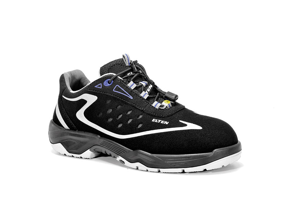 Elten Rusher Low ESD S1 Sicherheitshalbschuh schwarz – schwarz