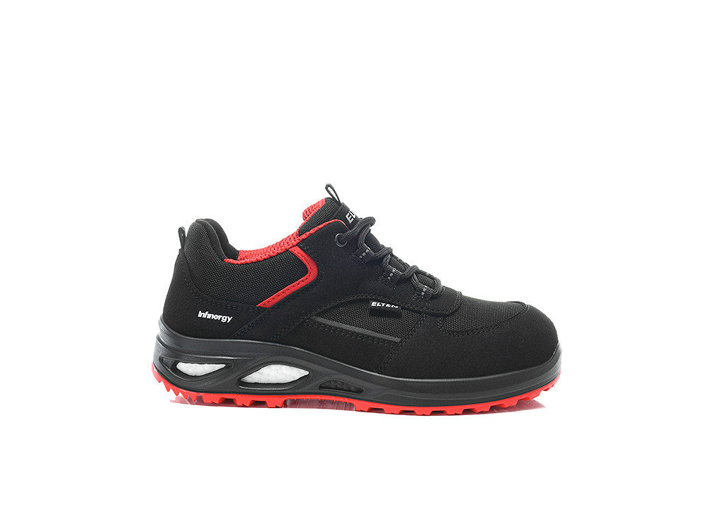 Elten Damen Hannah Xxtl BLACK-RED LOW S3 Halbschuh schwarz – schwarz