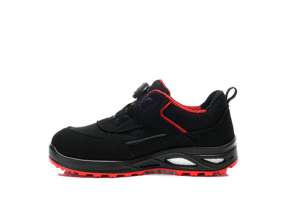 Elten Damen Hannah LOW E S3 Sicherheitshalbschuhe rot – schwarz