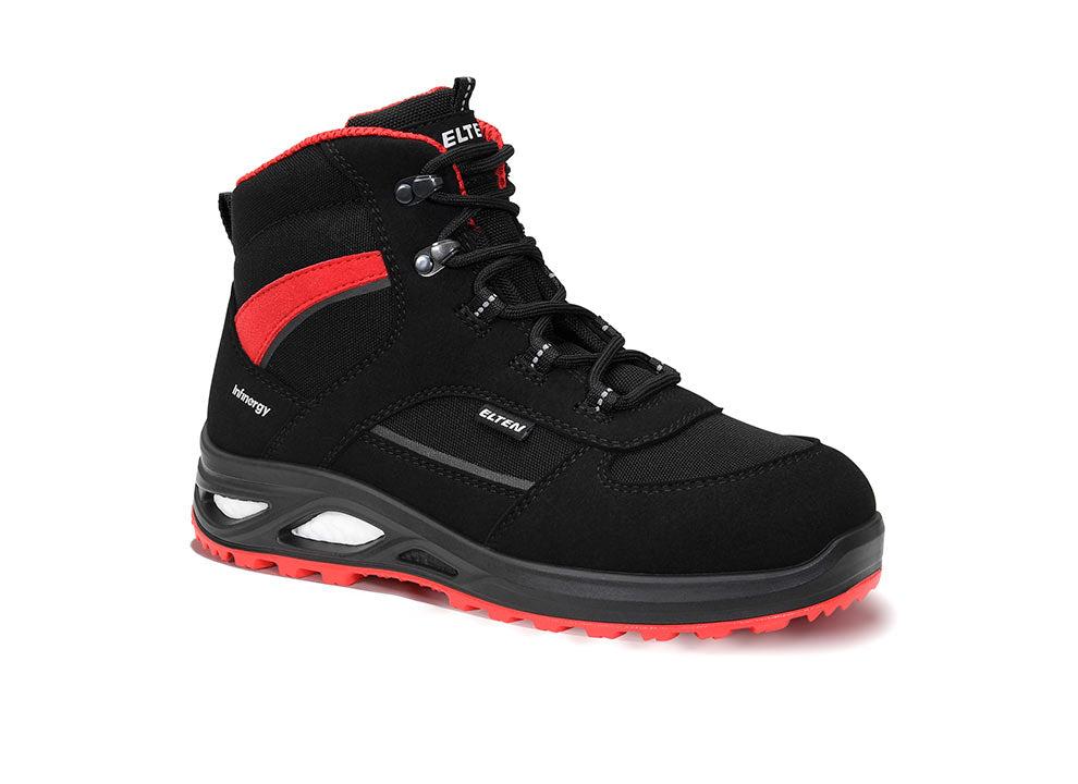 Elten Damen Hannah Xxtl BLACK-RED MID S3 Hochschuh schwarz – schwarz