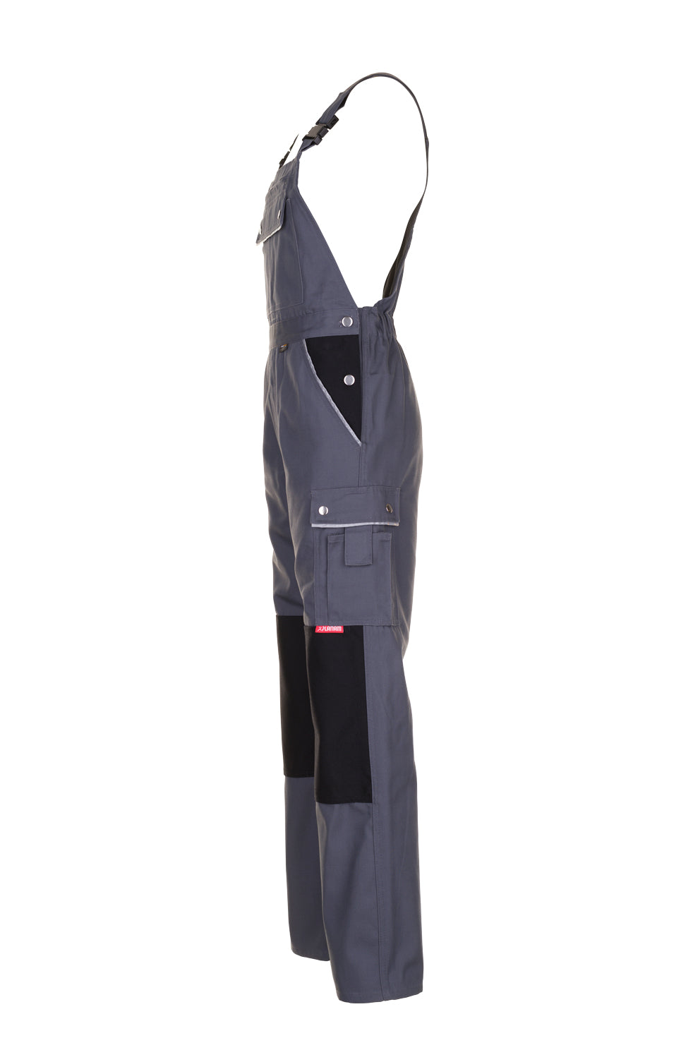 PLANAM Canvas 320 Latzhose grau/schwarz