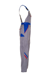 PLANAM Highline Latzhose zink/kornblumenblau/rot