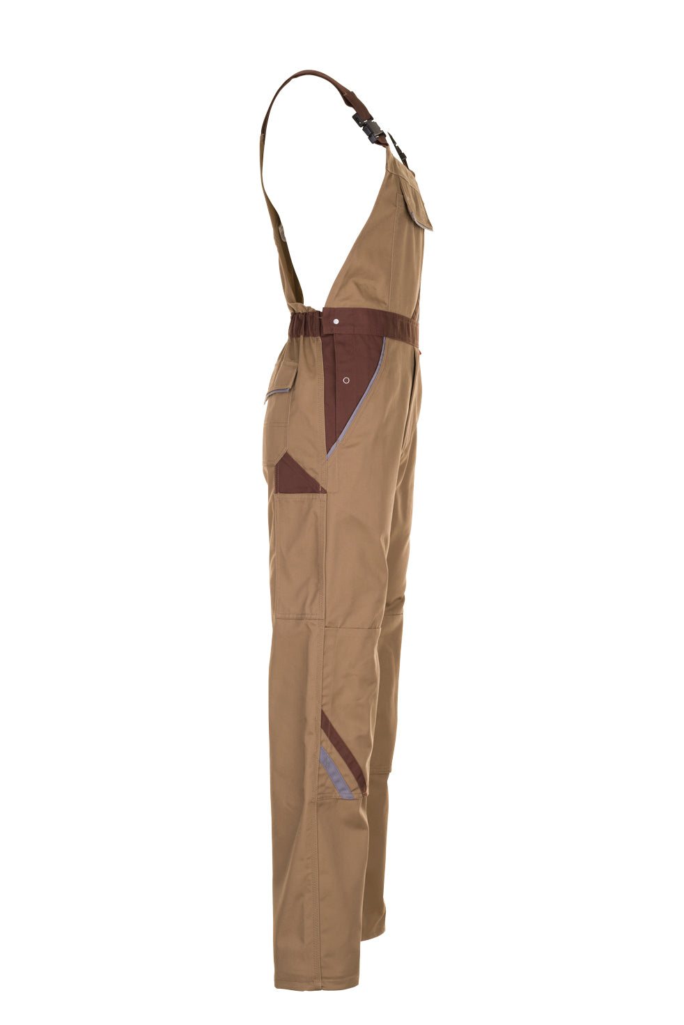PLANAM Highline Latzhose khaki/braun/zink