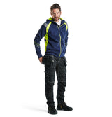 Blåkläder 3433 Kapuzen-Sweatjacke – marine/gelb