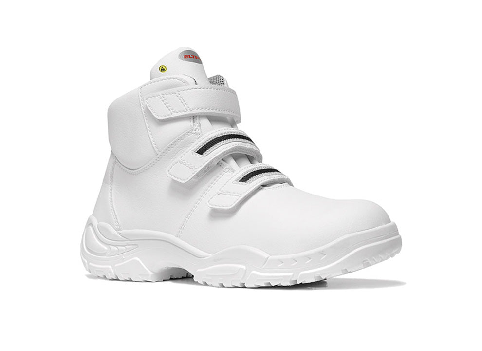 Elten Strap Mid ESD S3 Sicherheitsstiefel weiß – weiß
