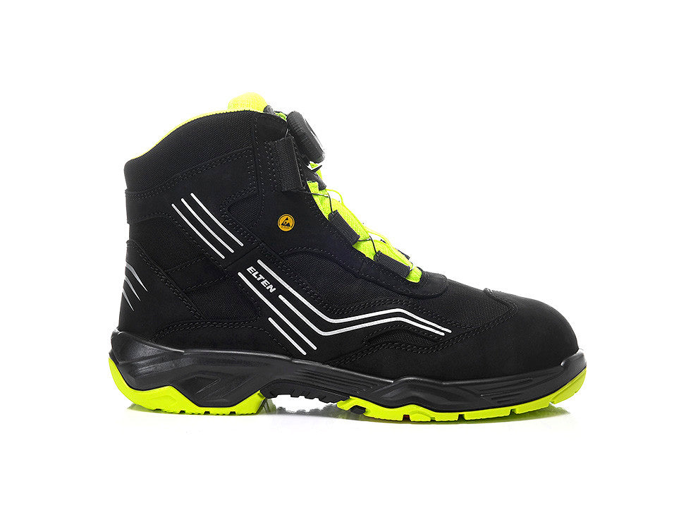 Elten Ambition BOA Mid ESD S2 Sicherheitsstiefel schwarz – schwarz