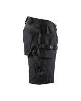 Blåkläder 1520 Stretch Handwerker-Shorts – schwarz/dunkelgrau