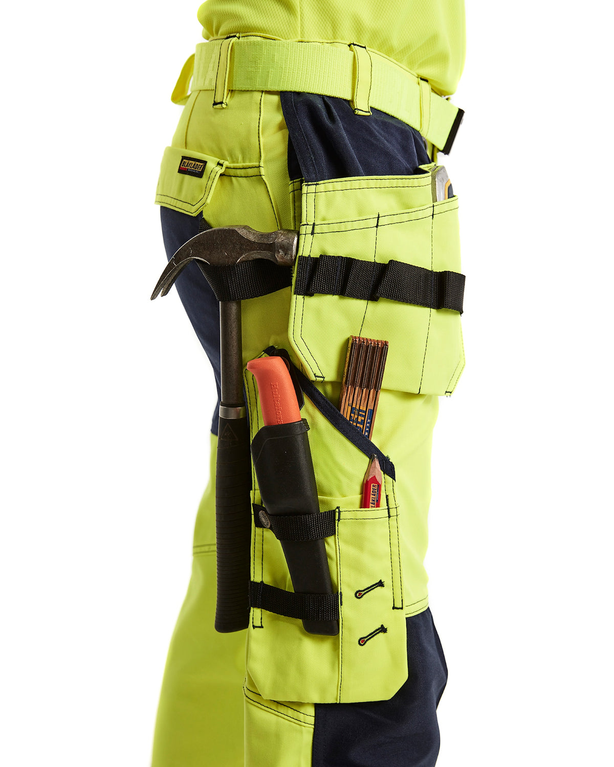 Blåkläder Damen 7163 Warnschutz Handwerkerhose – gelb/marine