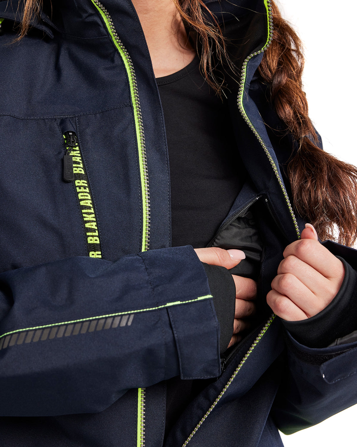 Blåkläder Damen 4972 Funktionsjacke – dunkelmarine/gelb