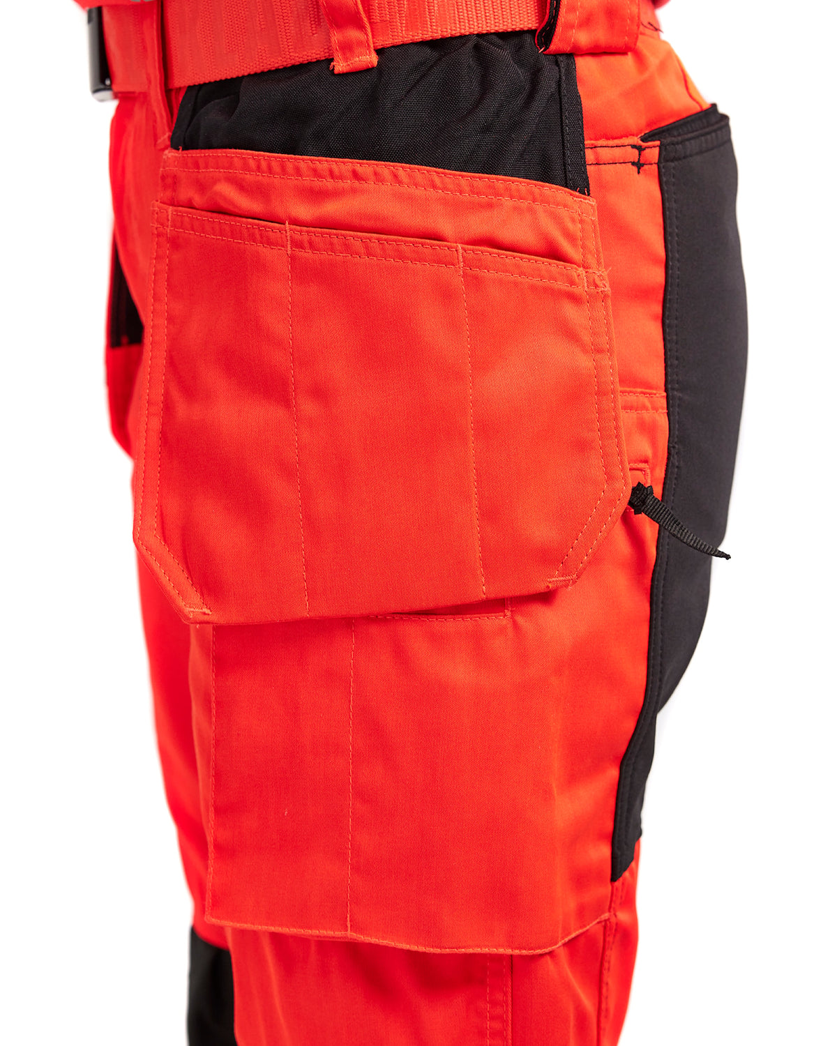 Blåkläder Damen 7163 Warnschutz Handwerkerhose – rot/schwarz