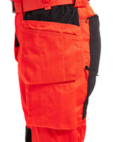 Blåkläder Damen 7163 Warnschutz Handwerkerhose – rot/schwarz