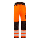 Portwest PW303 PW3 Warnschutz Stretch-Bundhose – orange/schwarz