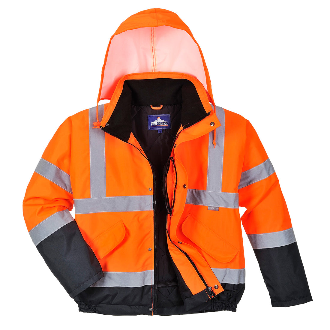 Portwest S266 Warnschutz Pilotenjacke – orange/marine