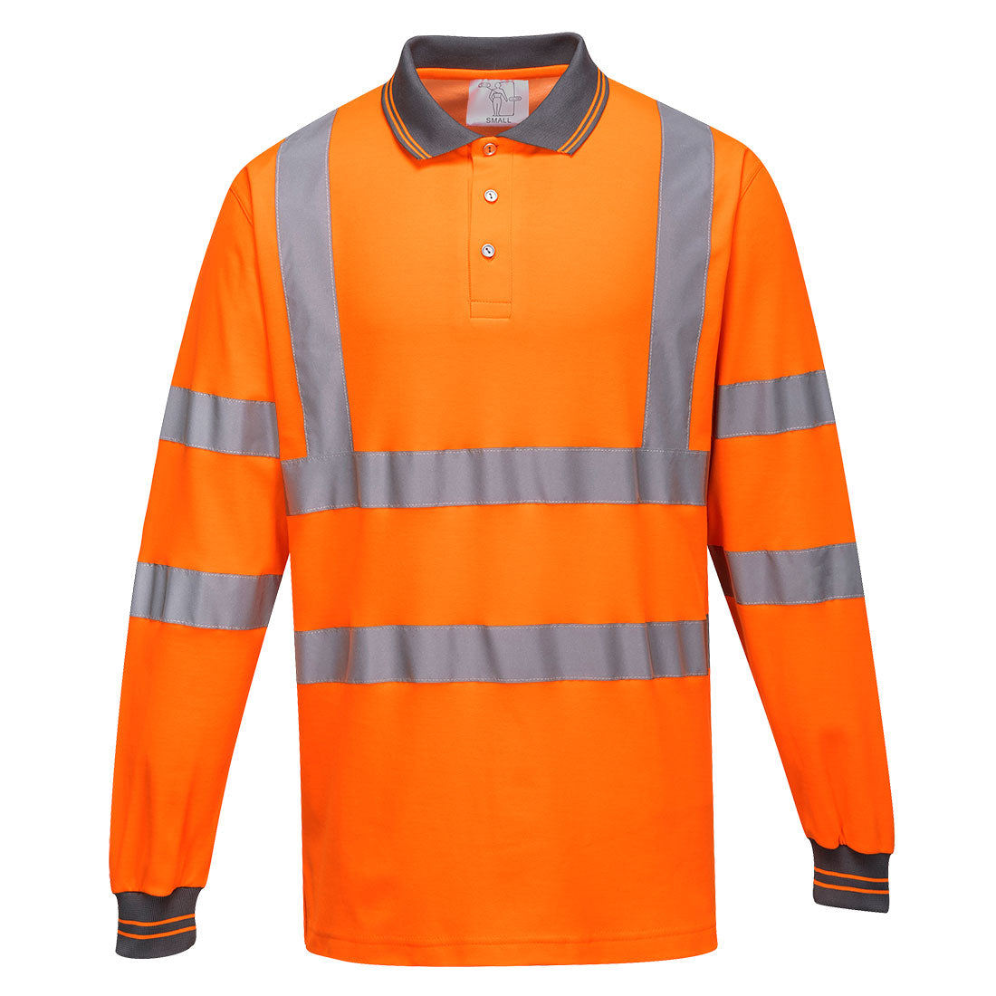 Portwest S271 Komfort Warnschutz Langarm-Poloshirt – orange