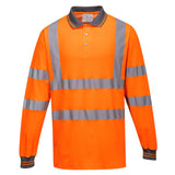 Portwest S271 Komfort Warnschutz Langarm-Poloshirt – orange
