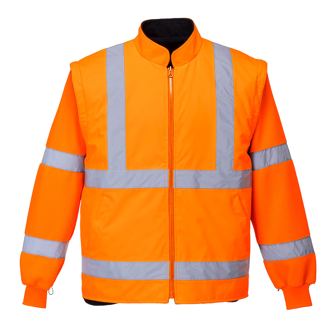 Portwest S766 Warnschutz Winterjacke 5in1 – orange/marine