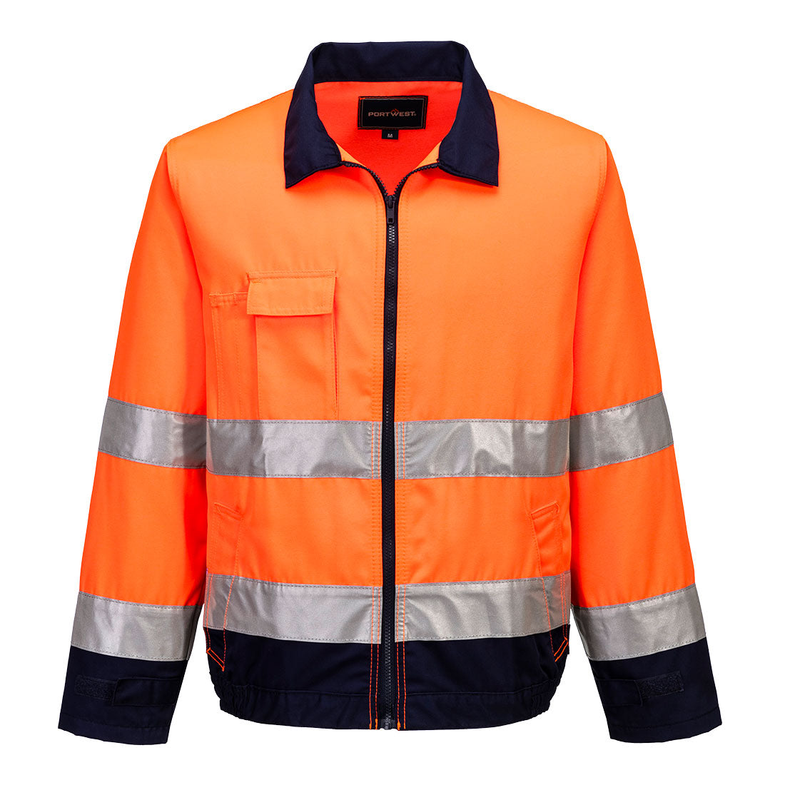 Portwest Madrid Warnschutz Bundjacke – orange/marine