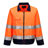 Portwest Madrid Warnschutz Bundjacke – orange/marine