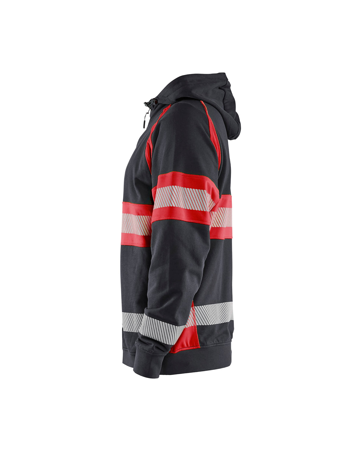 Blåkläder Kl. 1 3552 Warnschutz Kapuzen-Sweatjacke – schwarz/rot