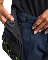 Blåkläder Damen 7175 Arbeitsshorts Striker – dunkelmarine/gelb