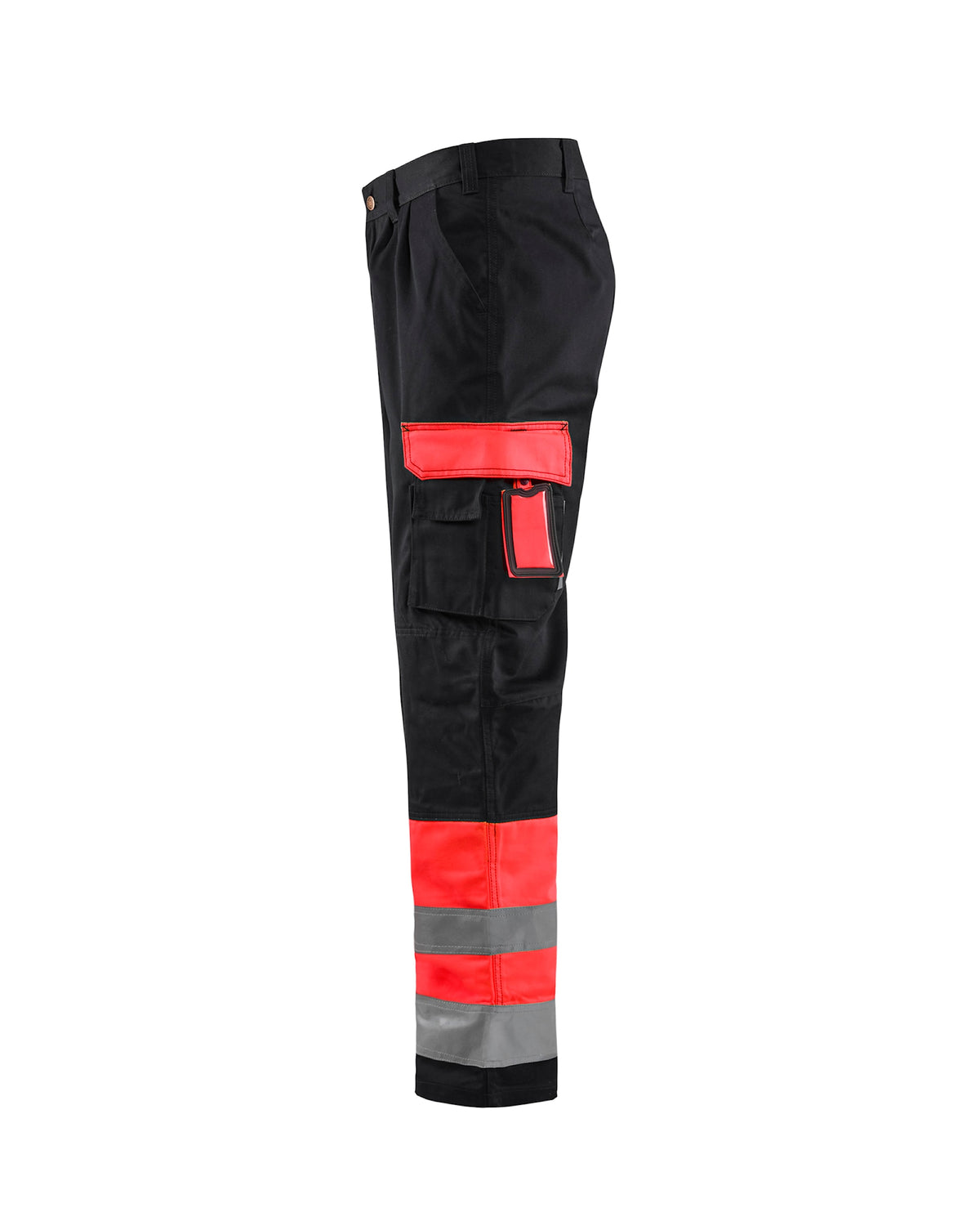 Blåkläder 1584 Warnschutz Bundhose HIGH-VIS – rot/schwarz