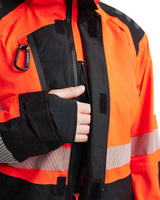 Blåkläder Damen 4436 Warnschutz Regenjacke Kl. 2 – rot/schwarz