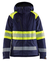 Blåkläder Damen 4470 Warnschutz Winterjacke Kl 1 – marine/orange