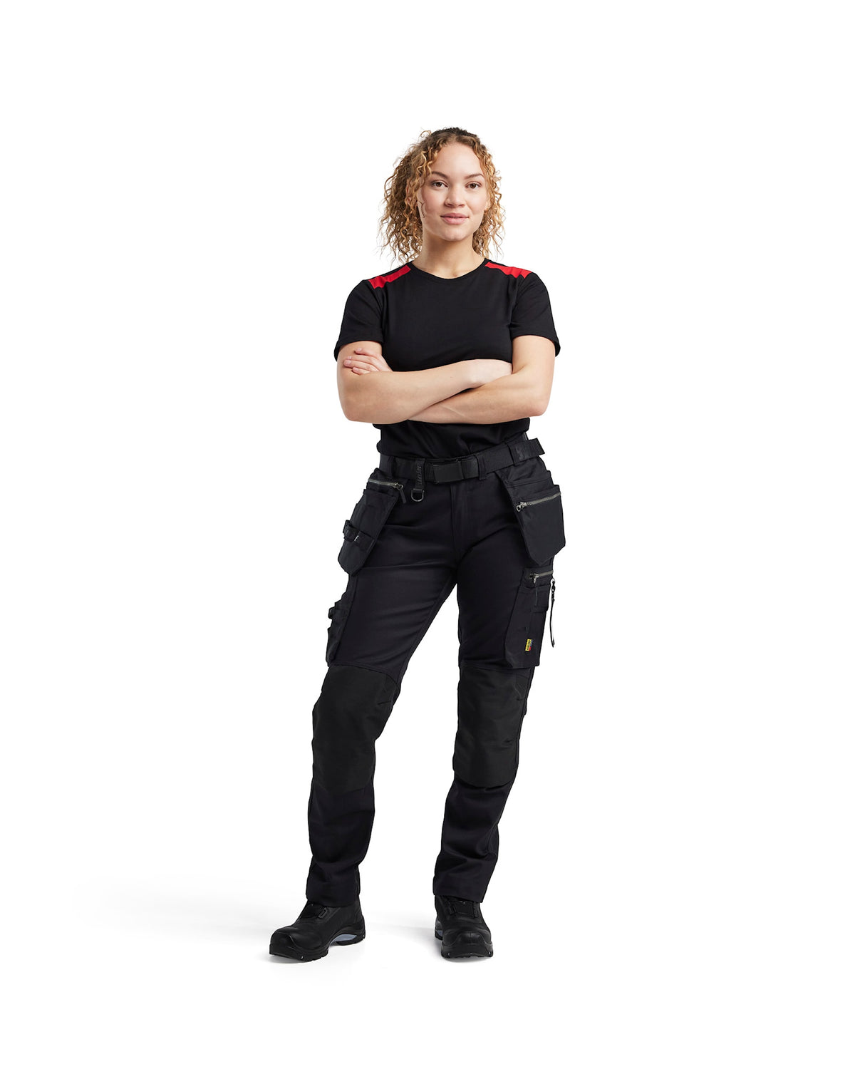 Blåkläder Damen 3479 T-Shirt – schwarz/rot