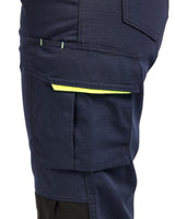 Blåkläder Damen 7195 Stretch Servicehose – dunkelmarine/gelb