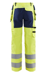 Blåkläder Damen 7163 Warnschutz Handwerkerhose – gelb/marine