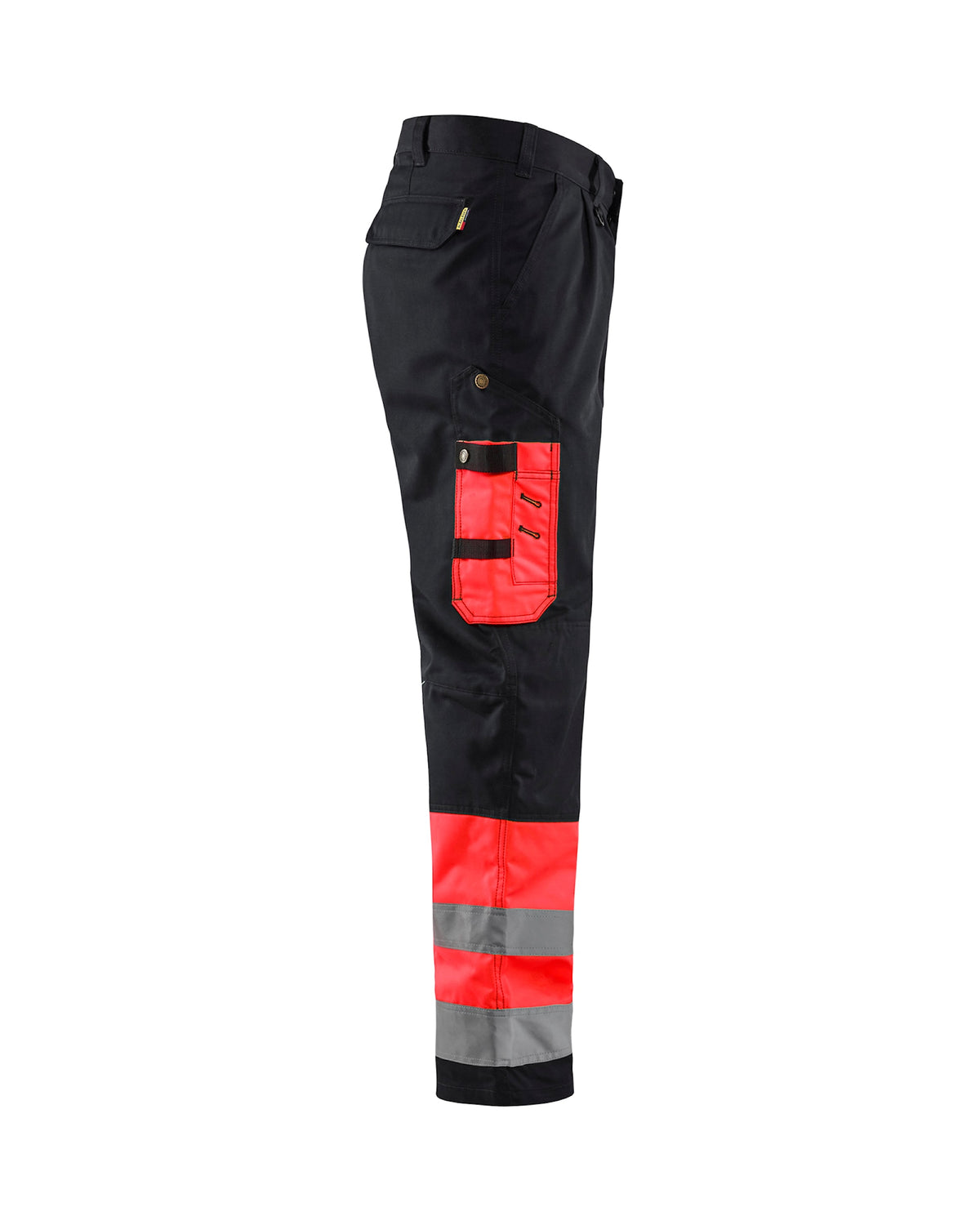 Blåkläder 1584 Warnschutz Bundhose HIGH-VIS – rot/schwarz
