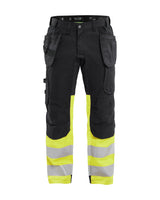 Blåkläder 1558 Warnschutz Stretch Handwerkerhose – schwarz/gelb