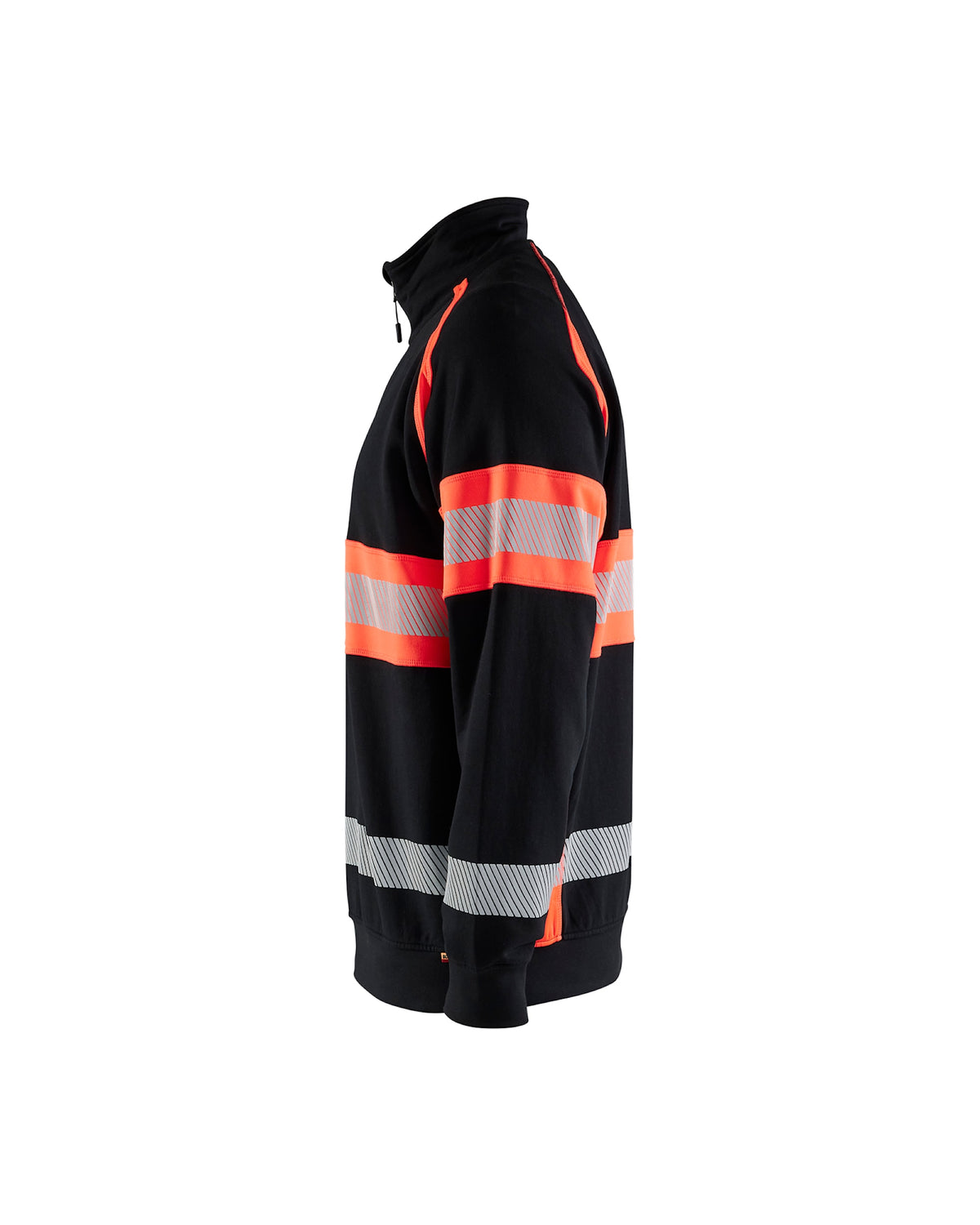 Blåkläder 3553 Warnschutz Zip-Sweatshirt Kl. 1 – schwarz/rot